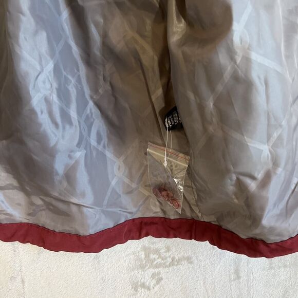 Dixxon Mens Sz L Ground Up Customs Windbreaker Jacket Maroon Snap Front Workwear - Picture 6 of 12